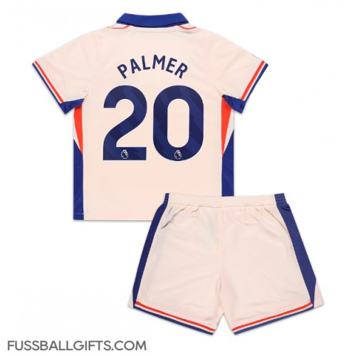 Chelsea Cole Palmer #20 Fußballbekleidung Auswärtstrikot Kinder 2024-25 Kurzarm (+ kurze hosen)